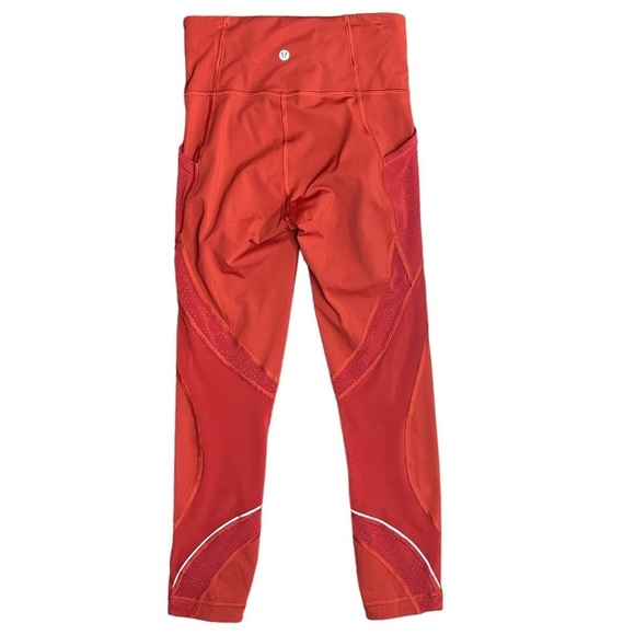 Lululemon Run Smoothly Crop in Dark Sport Red Women's 4 - Picture 4 of 9